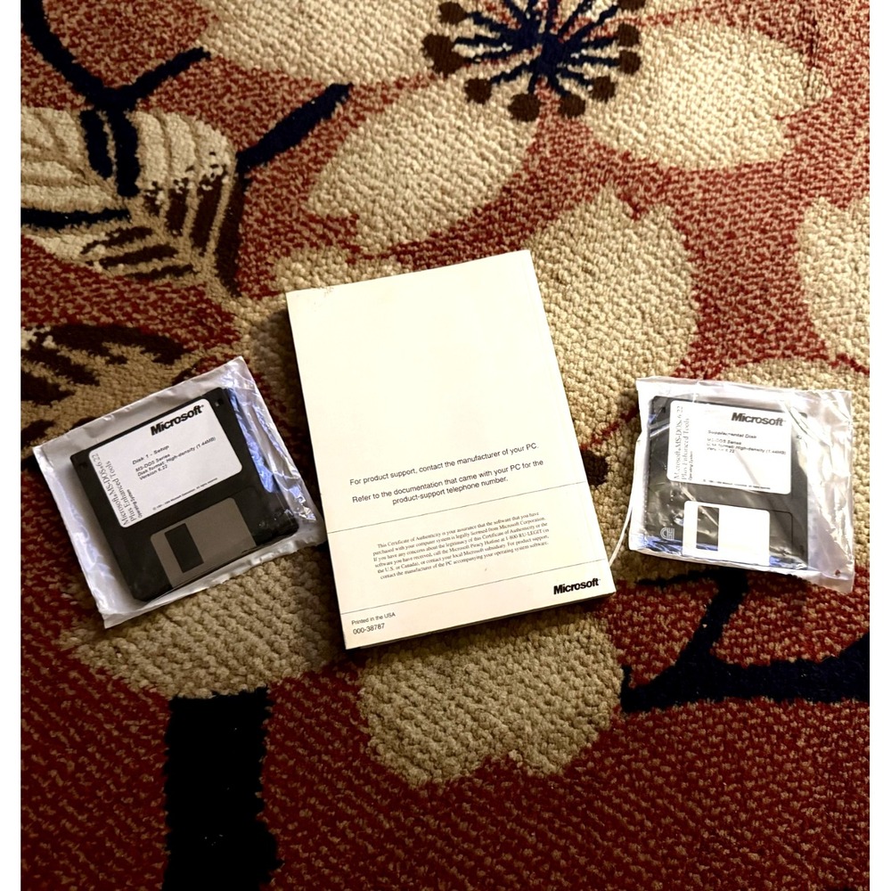 Microsoft Windows MS-DOS 6.22 Operating System Users Guide with 3.5 Floppy Discs - Picture 2 of 2